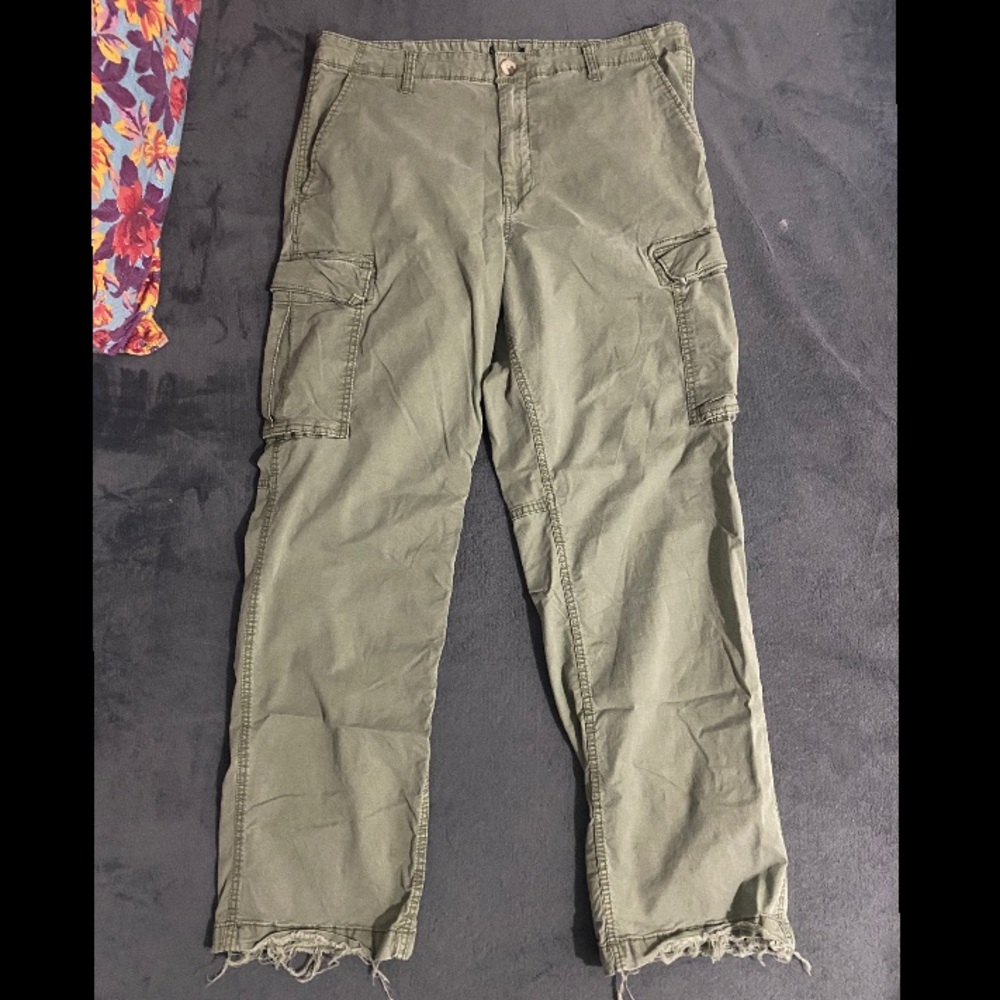 Green Baggy Cargo Pants